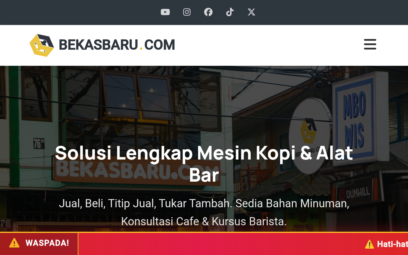 Screenshot website bekasbaru.com